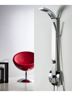 Dolce Vita Idea-110 Inox Mirror Στήλη Nτους με Mίκτη και Eκτροπέα 2 Εξόδων