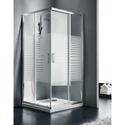 Starlet OFFSET CORNER ENTRY CS10080S-100 Ασύμμετρη Καμπίνα Ντουζιέρας Stripes
