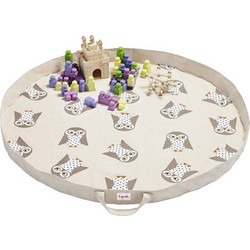 3 Sprouts Στρώμα παιχνιδιού και Τσάντα 2 σε 1 Owl White - 0812895000542 - 0213-IPMOWL