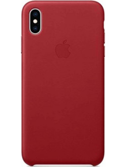 Apple Leather Case Red (iPhone XS Max)