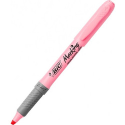 Bic Highlighter Marker Μαρκαδόρος Υπογράμμισης Grip 1.6-3.3 mm Pink Pastel Ροζ 504819