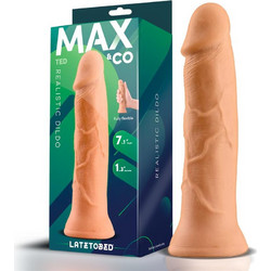 LateToBed Max & Co Ted 7.1" Ρεαλιστικό Dildo με Βεντούζα 18cm Flesh