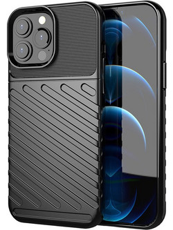 Powertech Thunder Back Cover Black (iPhone 13 Pro Max)