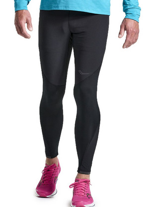 Saucony Boulder Wind Ανδρικό Κολάν Μακρύ Μαύρο SAM800310-BK