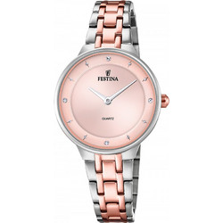 Festina Γυναικείο Ρολόι με Ασημί Ροζ Χρυσό Μεταλλικό Μπρασελέ F20626/2