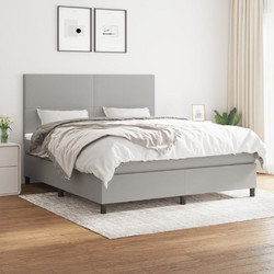 vidaXL Κρεβάτι Boxspring Υφασμάτινο με Στρώμα 3141625