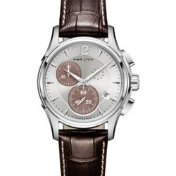 Hamilton Jazzmaster Ανδρικό Ρολόι Χρονογράφος με Καφέ Δερμάτινο Λουράκι H32612551