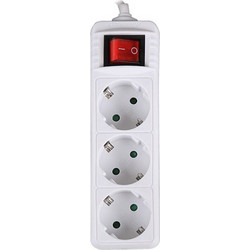Πολύπριζο Sonora 3x Schuko PSW301 White 1.5m (230-0013)