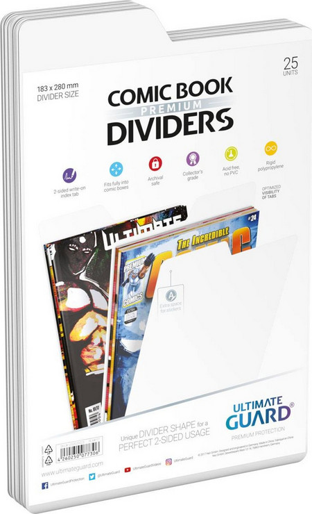 Ultimate Guard Premium Comic Book Dividers White (25)