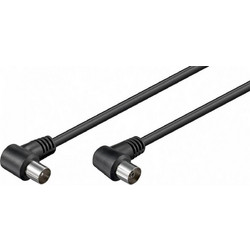 Goobay Καλώδιο Κεραίας Coax Male to Coax Female 1.5m Black 11525