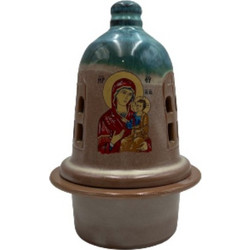 Καντήλι καμπάνα εκκλησία κεραμικό12.5x18.5cm Δίχρωμο