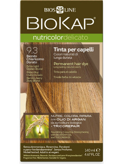 Biosline BioKap Nutricolor 9.3 Extra Light Golden Μόνιμη Βαφή Μαλλιών Χωρίς Αμμωνία 140ml