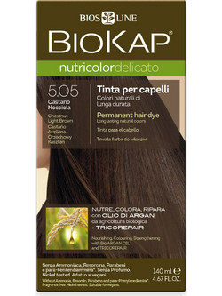 Biosline BioKap Nutricolor 5.05 Light Brown Μόνιμη Βαφή Μαλλιών Χωρίς Αμμωνία 140ml