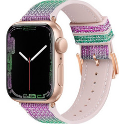 Hoco WA11 Diamond Series Λουράκι Σιλικόνης Purple / Green (Apple Watch 42 / 44 / 45 / 49mm)