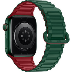 Hoco WA06 Flexible Military Pattern Λουράκι Σιλικόνης Green / Red (Apple Watch 42 / 44 / 45mm)