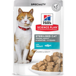 Hill's Science Plan Sterilised Young Adult with Trout in Gravy 85gr