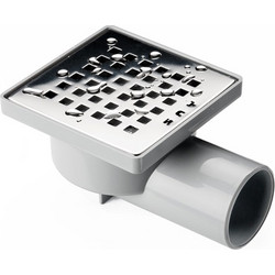 RAVENNA Σιφώνι Dαπέδου Deniz Shine 15 x 15 Περιστρεφόμενο με Σχάρα Ιnox