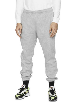 Nike Sportswear Club Ανδρικό Παντελόνι Φόρμας Fleece με Λάστιχο Γκρι BV2737-063