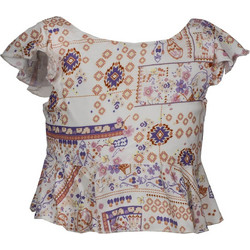 M&B Παιδικό Crop Top Κοντομάνικο Λευκό 1706