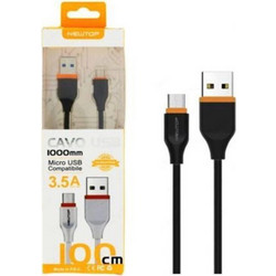 Newtop Καλώδιο USB to micro USB 1 μέτρο CU03 Μαύρο/Πορτοκαλί