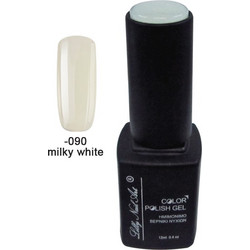 Lilly Nail Art Color Gel Milky white Ημιμόνιμο Βερνίκι Νυχιών 12ml