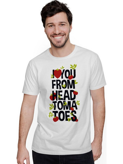 I Love You From Head Tomatoes (Κοντομάνικο Ανδρικό / Unisex) - White