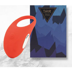 Feelztoys Thor Cock Ring Ελαστικό Δαχτυλίδι Πέους Σιλικόνης με Δόνηση Πορτοκαλί