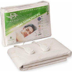 Dream Aloe Vera 900305 Ηλεκτρικό Μονό Υπόστρωμα με Χρονοδιακόπτη Λευκό 60W 155x75cm