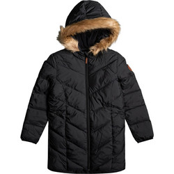 Roxy Παιδικό Μπουφάν Χειμωνιάτικο Puffer Μαύρο ERGJK03095-KVJ0
