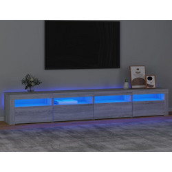 vidaXL Έπιπλο Τηλεόρασης Ξύλινο Γκρι με Φωτισμό Led Μ240xΠ35xΥ40cm 3152768
