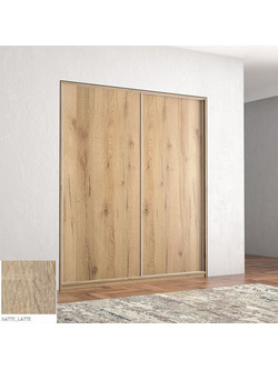 Savvidis Δίφυλλη Ντουλάπα Ρούχων Συρόμενη Latte 182x60x233cm SVSN182