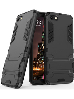 Θήκη Κινητού BBR Iron Αντικραδασμική (Armor - Shockproof ) με ενσωματωμένη βάση στήριξης (Kickstand ) για HONOR 7S BLACK