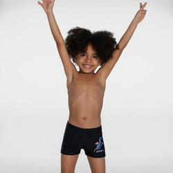 Speedo Tommy Turtle Placement Aquashort Αθλητικό Παιδικό Μαγιό Boxer για Αγόρι Μαύρο 05394-H043B