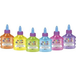 Κόλλα Carioca Glitter Glue Neon 12 Τεμαχίων 88ml x 6 Χρώματα