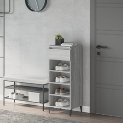 vidaXL Παπουτσοθήκη Ξύλινη Γκρι Μ40xΠ36xΥ105cm 819786