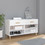 vidaXL Παπουτσοθήκη Ξύλινη Λευκή Μ102xΠ35xΥ55cm 812822