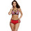 Marko Bkini Set Bikini Set Τριγωνάκι με Ενίσχυση Ψηλόμεσο Κόκκινο Πολύχρωμο M-504-128740
