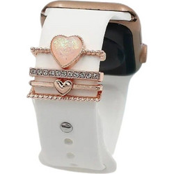 διακοσμ. στολίδια (charms) smartwatch 0024 - Ροζ - Χρυσο