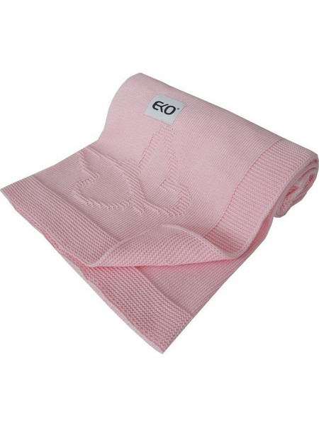 Ekokids Butterfly Κουβέρτα Αγκαλιάς Πλεκτή 80x100 Ροζ