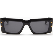 Balmain BPS145A Black Γυναικεία Γυαλιά Ηλίου Ορθογώνια Κοκάλινα Μαύρα με Μαύρο Polarized Φακό