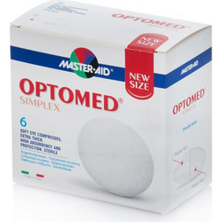 Master Aid Optomed Simplex Οφθαλμικά Επιθέματα Λευκά 65x57mm 6τμχ