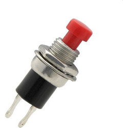 Push Button στρογγυλό μικρό 2pin 1A 250V Μαύρο-κόκκινο 45054 EDM Spain