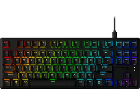 HyperX Alloy Origins Core Μηχανικό Gaming Πληκτρολόγιο TenKeyLess με HyperX Aqua Διακόπτες RGB Black