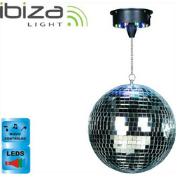 Ibiza Sound Φωτιζόμενη Nτισκομπάλα Disco Light Set (30cm Disco Ball) LED RGB Κωδικός: DISCO1-30