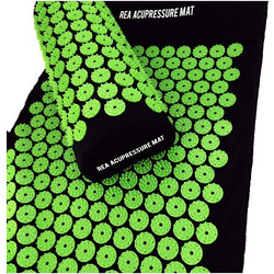 Vita Rea Acupressure Set πιέσεων: Στρώμα 72x43cm & Μαξιλάρι 37x15x10cm - Μαύρο/Λαχανί