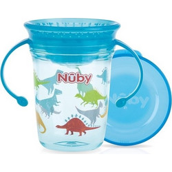 Nuby Twin Handle 360 Wonder Cup Aqua Dino 240ml