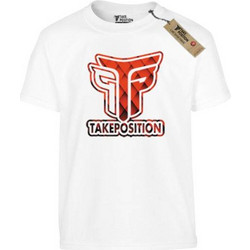 Takeposition Logo Παιδικό T-Shirt Κοντομάνικο Λευκό 806-0032-30-01