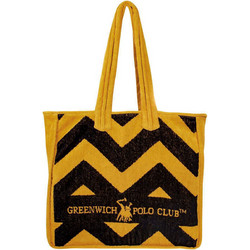 Greenwich Polo Club 3650 Υφασμάτινη Τσάντα Θαλάσσης Ώμου Μαύρη Πορτοκαλί 42x45cm