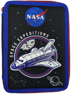 NASA Space Expeditions Κασετίνα Γεμάτη με 2 Θήκες Μαύρη 486030