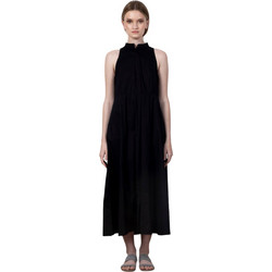 AGGEL Midi Καλοκαιρινό Καθημερινό Φόρεμα Μαύρο SS33256KF-3